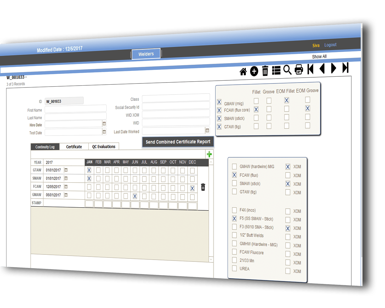 welders management system
