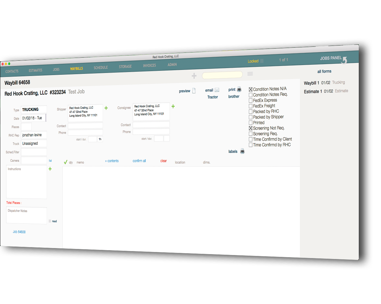crating management system