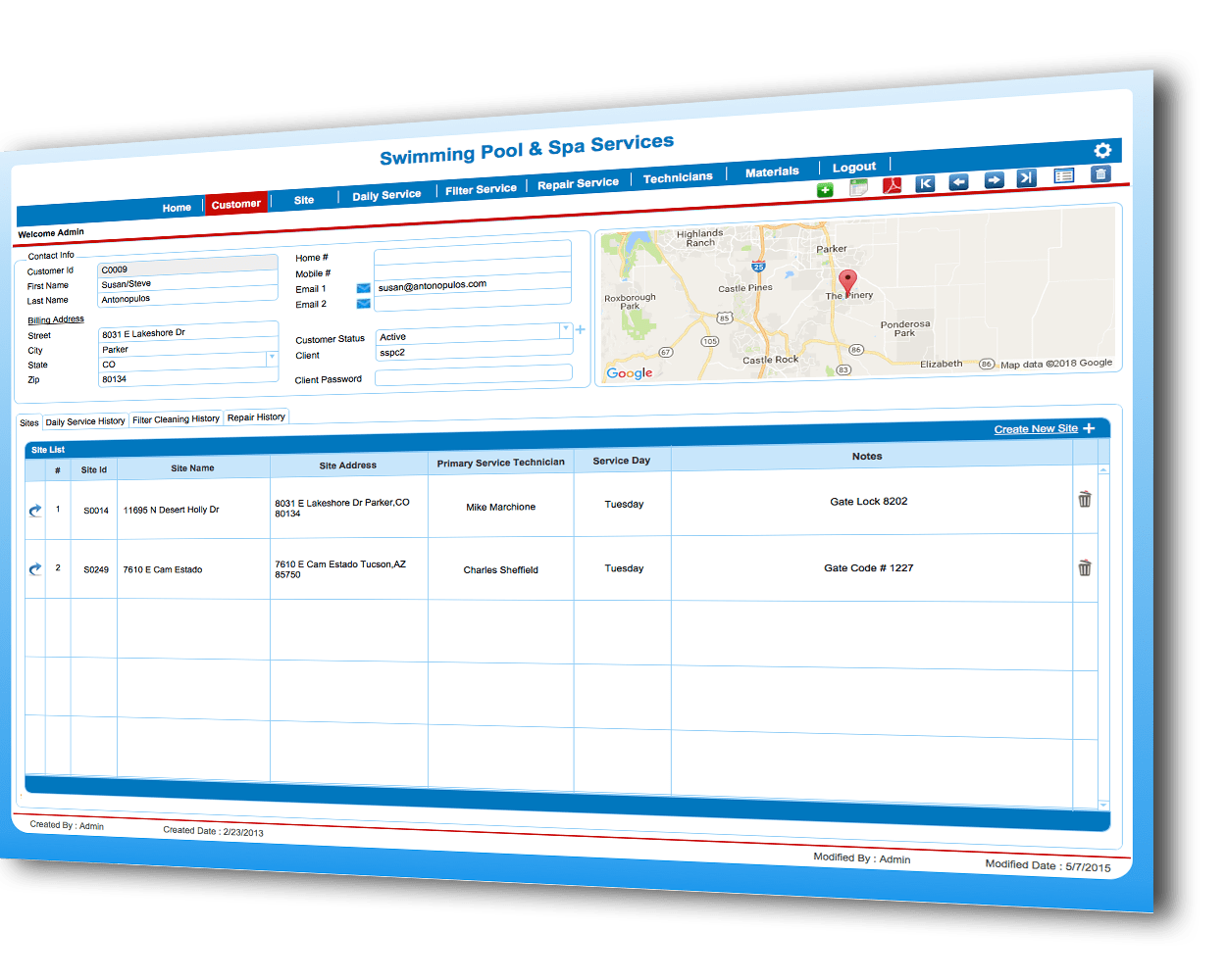 swimming pool management system