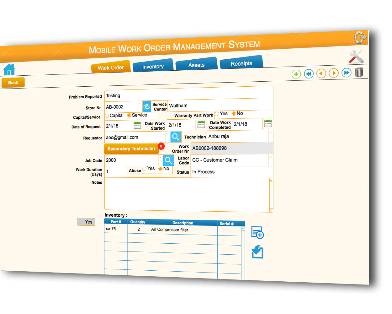 workorder management system